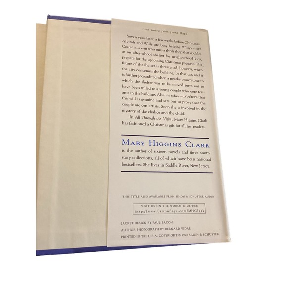 Pre Owned, great condition All Through The Night By: Mary Higgins Clark - Picture 4 of 5